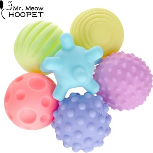 Hoopet Pet Dog Toys Funny Interactive Rubber Ball Dog Chew Toy For Dogs Tooth Clean Ball Training Product