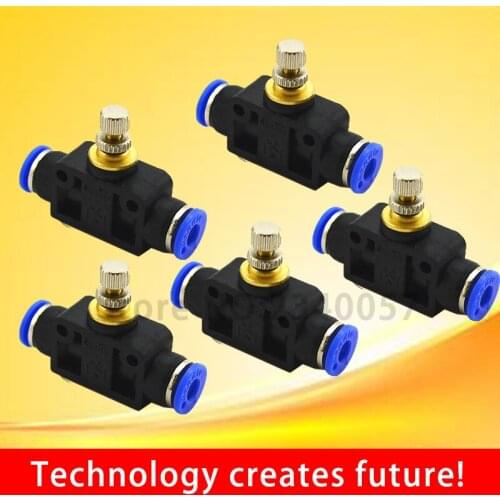 Throttle valve SA 4/6/8/10/12mm Air Flow Speed Control Valve Tube Water Hose Pneumatic Push In Fittings