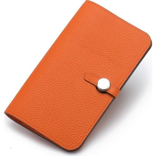 100% Real Leather Wallets Women Famous Brand Luxury Designer Wallets Ladies Purse with Remoable Long Card Holders Bag