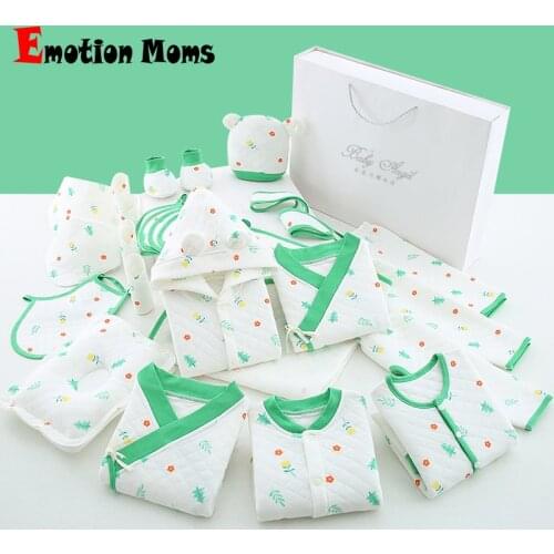 22/18pieces/0-3Months Spring Autumn Newborn Baby Clothing 100%Cotton Kids Clothes Suit Unisex Infant Boys Girls Clothing Set