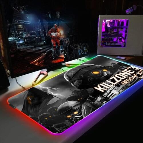 Mousepad Rgb Gaming Anime Mouse Pad for Pc Killzone War Gamer Complete Xxl Desktops Carpet for Keyboard Computer Desk Mat