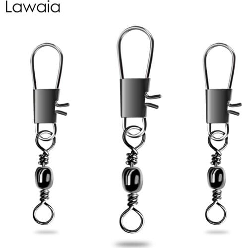 Lawaia 30 Pieces Sea Otter Eight-character Ring B-type Pin Connector Swivels Alloy Material Fishing Accessories And Fishing Gear
