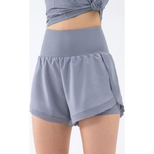 Summer Naked-feel Buttery-soft Loose Fit Training Gym Sport Shorts Women High Waist Abdomen Running Yoga Fitness Workout Shorts