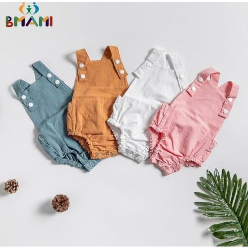 Summer Baby Boys Girls Clothes Newborn Baby Boys Girls Cotton Sleeveless Jumpsuit Toddler Baby Girl Boys Romper pajama romper