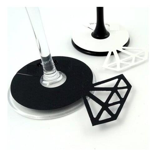 Diamond-ring Wine Glass markers name tags Wedding Party Decorations bridal baby shower bachelorette Hens party table name cards