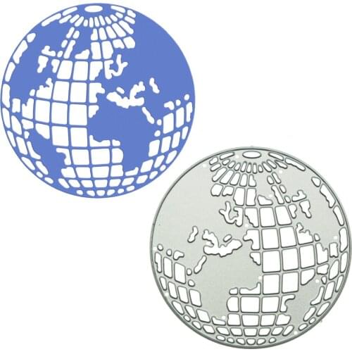 Earth Planet Pattern Metal Cutting Dies For Scrapbook Decorating Craft Paper Cutter Stencil Photo Album Clipart Decorative