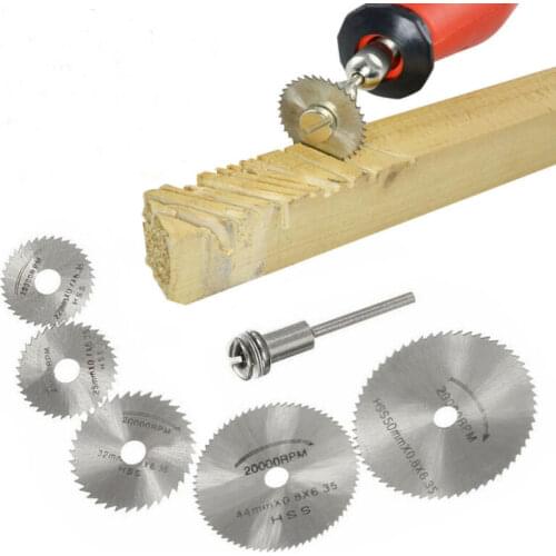Mini Wood Cutting Disc Stainless Steel Circular Saw Blade Plastic Cutting Disk with Mandrel for Dremel Rotary Tool Accessories