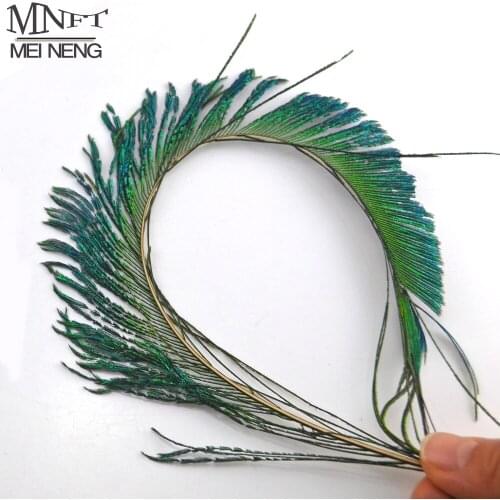 MNFT 50pcs Peacock Feather Fly Tying Material Olive Green Color Fly Fishing Lure Bait High Quality
