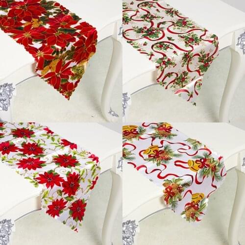 2020 NEW Christmas t Tablecloth Flag Table Runner Ma Home Party Decorative Santa Claus Tapestry Table Runners