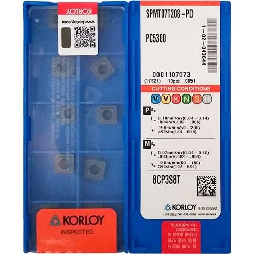 Original Carbide Insert CNC SPMT07 04 05 06-PD PC5300 Inner Edge of Square Blade K Drill