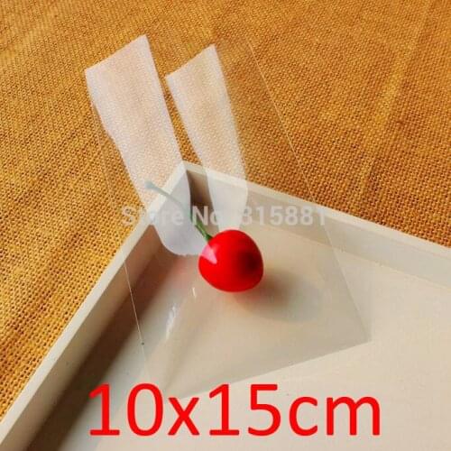 Flat open clear plastic poly bags, clear opp gift packaging bags 10x15cm 500pcs/lot