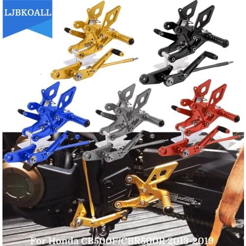 Motorcycle Adjustable Rearset Foot Peg Footrest Footpeg Foot Boards for Honda CB500F CBR500R 2013-2021 2020 2019 2018 2017