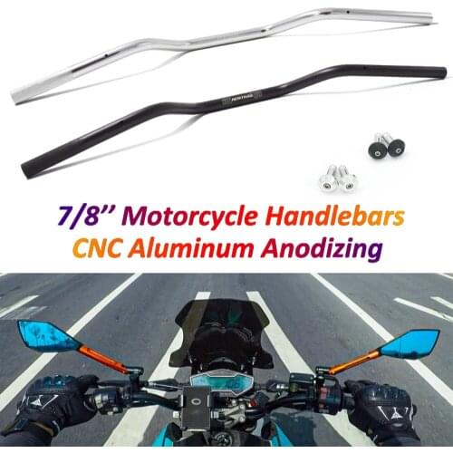 Motorcycle Handlebar 22mm for Renthal 7/8'' Aluminum Handle Bars for FZ6 TDM 900 ER6N Ninja 400 Versys 650 CB650R Cafe Racer