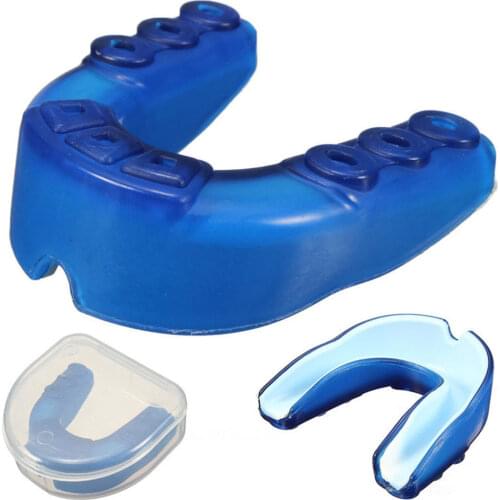 With Box Boxing Protection Blue Silicone Outdoor Teeth Guard Sports Tooth Cover Non-Toxic Traning Supplies Mouthguard Gift