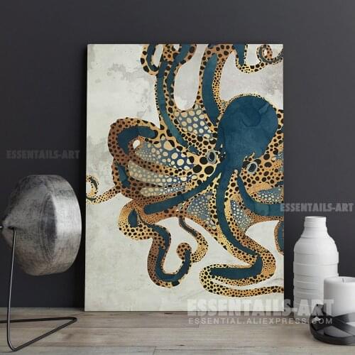 Nordic Abstract Golden Peacock Art Canvas Wall Art Painting Poster Bedroom studio print Living kid Room Home Decoration Prints