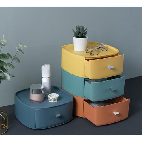 Collapsible Large Capacity Stackable Desktop Storage Boxes Organizer Drawers Cosmetics Office Stationery Sundries Storage Case