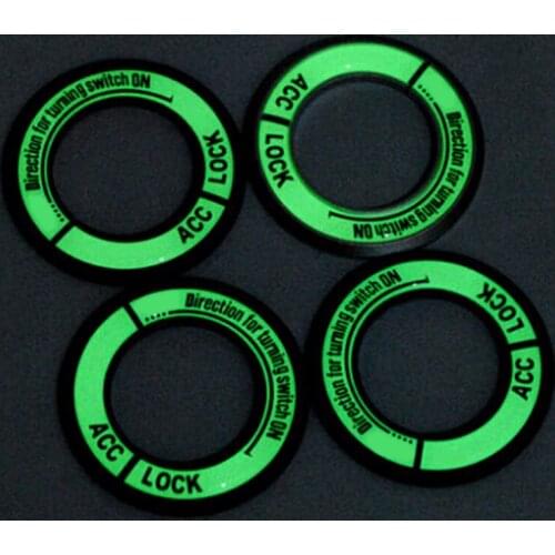 Luminous ignition switch decoration carbon fiber ignition key hole decoration ring for kia RIO K3 K5 Sportage For Hyundai Verna