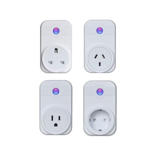 SW1 10A Smart Plug Wifi Smart Socket Power Monitor EU France US AU UK Korea Plug Outlet Works With Google Home Alexa IFTTT Engli