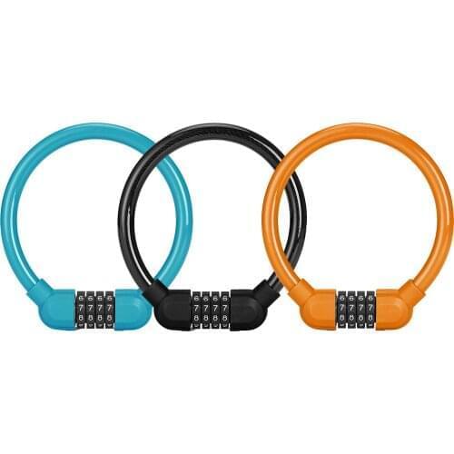 Bicycle Lock Multi-function 4 Digit Code Combination Bicycle Security Lock MTB Bike Anti Theft Cable Lock Bike Accessories