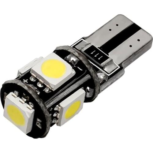 10pcs T10 5 led 5050 smd Canbus Error Free AUTO Clearance Lights W5W CAR door LIGHT reading lamp dome bulb white red blue 12V