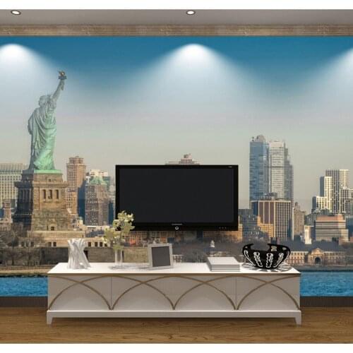 Large Statue of Liberty New York City Wallpaper 3d Wall Photo Mural for Living Room Sofa Background 3d Wall Mural Wall paper