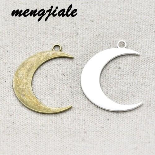 4pcs Hot Sell Metal Vintage Big Moon Charms Pendant Fit Jewelry Pendant Charms Makings DIY Handmade Craft