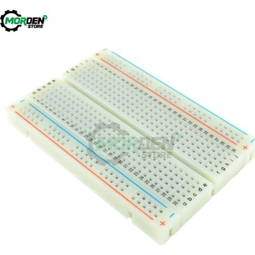 400 Tie Points Solderless PCB Breadboard Mini Universal 400 Holes Test Protoboard DIY Bread Board for Bus Test Circuit Board