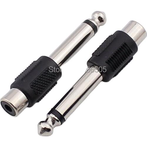 High Quality mono 6.5mm plug to RCA connector RCA Female Adapter Connector Converter For Microphone