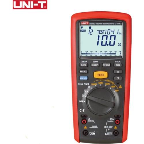 UNI-T UT505A 1000V Digital Handheld True RMS Megger Insulation Resistance Meter Tester Multimeter Ohm Voltmeter Megohmmeter