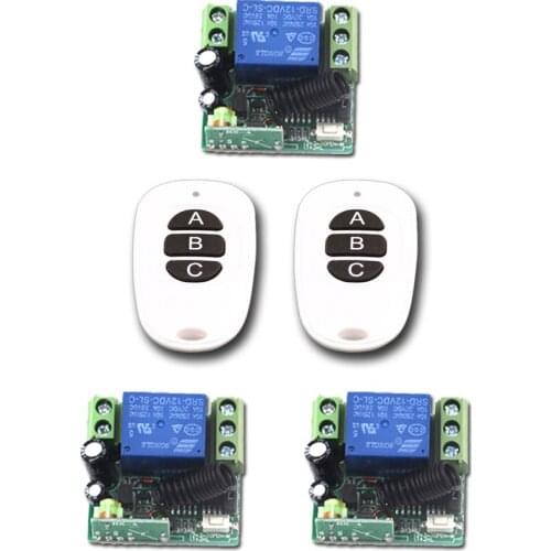 DC 12V 24V Remote Switch 1CH 10A Remote Control Switch Mini Relay Wireless Remote Control Switch 315Mhz / 433Mhz