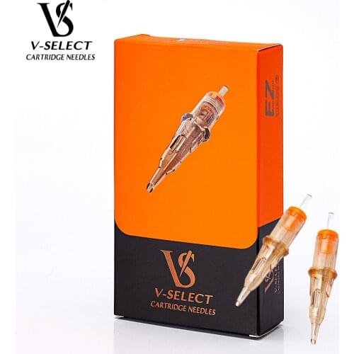 EZ V-Select Cartridge Tattoo Needles #10 0.30mm Round Shader Tattoo Needles for Cartridge Tattoo Machine Grips 20 pcs/Box