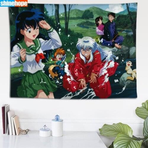 Inuyasha Tapestry Mandala Wall Hanging Wall Tapestry Psychedelic Farmhouse Decor Dorm Room Wall Carpet Wall Blanket