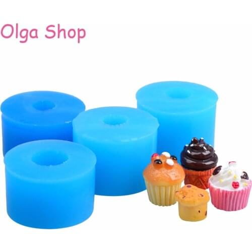 GYL100,GYL470,GYL493,GYL495 3D Cupcake Silicone Mold - Mini Sweets Chocolate Candy Cake Decorating Resin Jewelry Necklace Mould