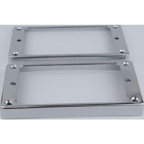 1 Set Chrome Humbucker Pickup Frames neck and bridge Pickup Mounting Ring Curved Tapered For LP Electric Guitar