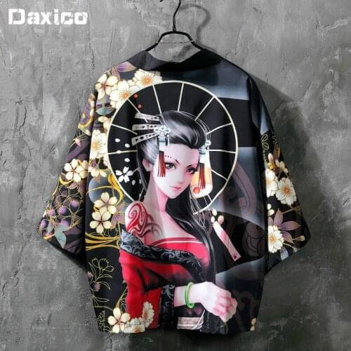 Summer Chinese Sun Protection Clothing Woman Japanese Cardigan Man Samurai Traditional Kimono Japanese Anime Clothes Cosplay