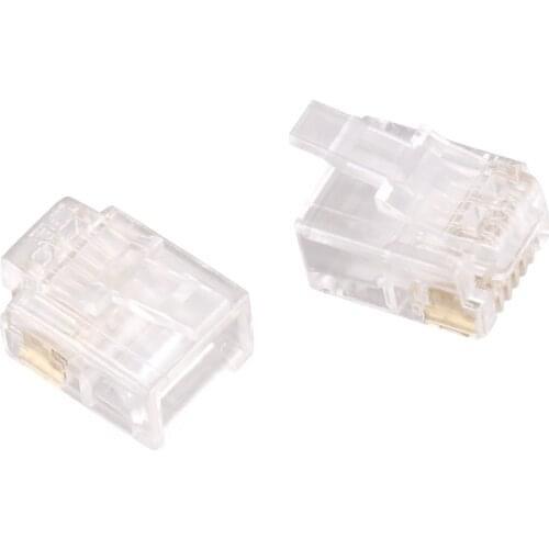 GTBL RJ11 6P6C Modular Plug Telephone Adapter Connector Line End 50pcs