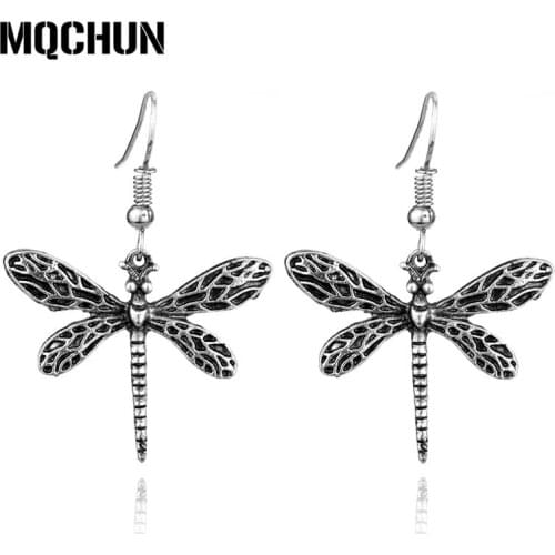 MQCHUN Fashion Movie Jewelry Outlander Earring Dragonfly Pendant Earring For Women Girl Wedding for Women Party Gift -15