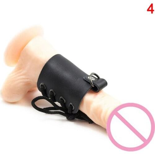 Male Delay Ejaculation Chastity Device Cock Ring Penis Sleeve, Adjustable Genuine Leather Penis Ring Adult Toys Sexy Proudcts