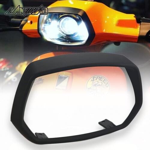 Motorcycle Headlight Rim Cover Assembly Head Lamp Guard Black Carbon for VESPA Sprint 150 ABS 2016 2017 2018 2019 2020