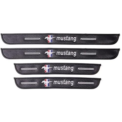Car Door Sill Protector Stickers Carbon fiber Decorative for Ford focus mustang SHELBY fiesta Ecosport GT500 MK3 Car Accessories