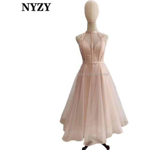 NYZY Women's Evening Dresses Below The Knee