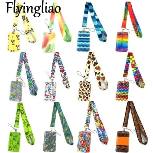 Anime Lanyards Badge Holder ID Card Lanyards Mobile Phone Rope Key Lanyard Neck Straps Keychain Key Ring