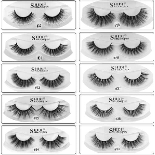SHIDISHANGTPIN 3D mink false lashes 100% hand made 3d mink eyelashes delicate cilios mink natural long makeup false eyelashes