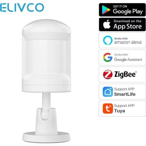 Tuya Zigbee Smart Human PIR Motion Sensor Smart Life APP Smart Home Security Alarm Wireless Motion Detector Works WIth Alexa