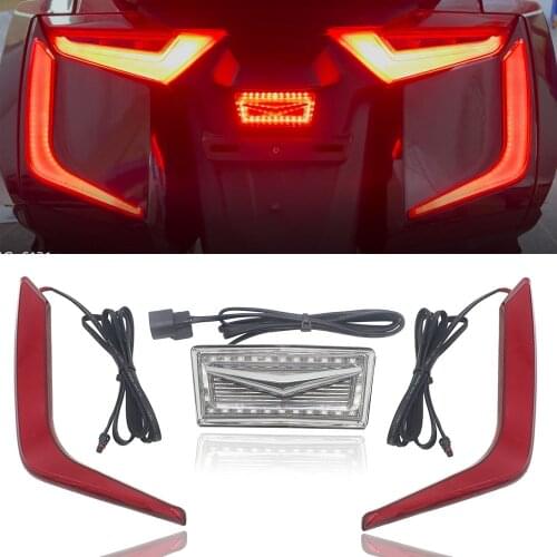 LED Motorcycle Fender Brake Tail Steering Signal Rear Light For Honda Goldwing GL1800 F6B 2018