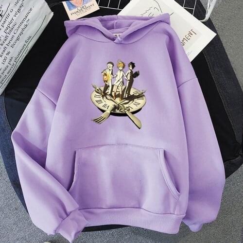 The Promised Neverland Emma Norman Ray Hoodies Teens Fashion Hoodie Graphic Japanese Anime Sweatshirt Hip Hop Toppies