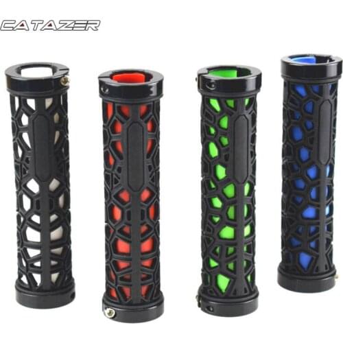 MTB Bicycle Grips Handlebar Cover Ultraight Shockproof Mountain Bike Cuffs Lock on Rubber BMX Bike Handle Bar End Grips