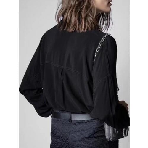XIZOU Womens Black Shirts