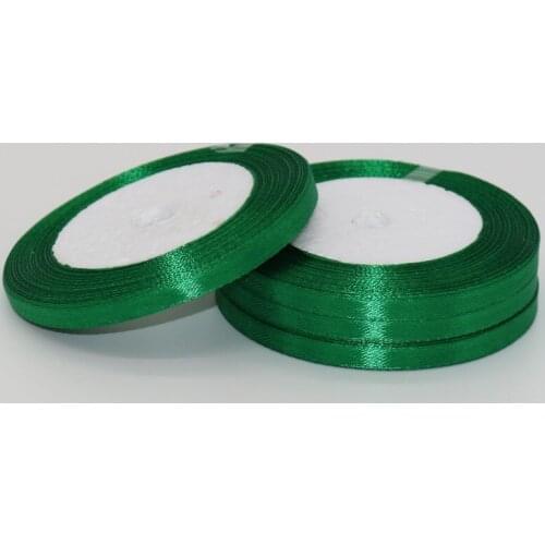 Green Silk Satin Ribbon 22 Meters Wedding Party Festive Event Decoration Crafts Gifts Wrapping Apparel Sewing Fabric Supplies