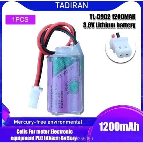1PCS FOR TADIRAN New Original 3.6V ER14250 TL-5902 1/2AA primary Battery PLC Lithium Battery With Plug